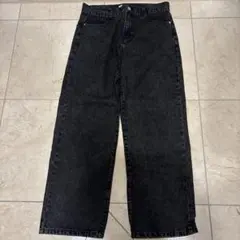 ブラックワイドバギーデニム　Lサイズ