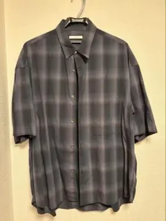 WYM オーバーサイズ　チェックシャツ　オンブレ