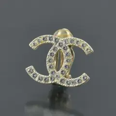 美品 CHANEL イヤリング ココマーク 片耳 ゴールド ラインストーンのサムネイル