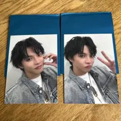 佐藤大樹　万博　フォトカード2点、クリアブレス1点