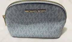 MICHAEL KORS ライトブルーポーチ