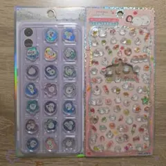 【正規品】シマエナガ　ジュエルプチドロップ&おはじきシール　2枚セット