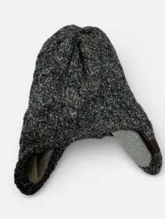 DESCENTE デサント ニット帽 防寒 ケーブル編み グレー