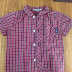 familiar 半袖チェックシャツ 90