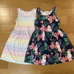 カラフルノースリーブワンピース2着セット