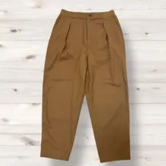 ボトムス　タック　秋冬　ブラウン　テーパードパンツ　996A