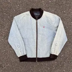 00s Ralph Lauren denim ma-1 jkt tedpony