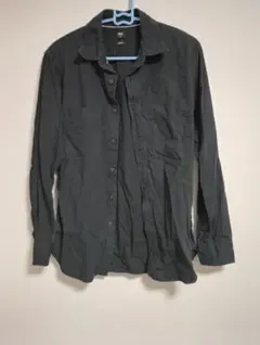 UNIQLO ユニクロ 長袖シャツ スリムフィット 黒 Mサイズ