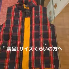 TOMMY HILFIGER チェック柄ダウンベスト XL