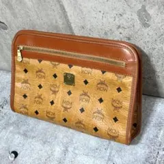 ★MCM★エムシーエム　ヴィセストクラッチ／セカンドバッグ　ゴールドプレート