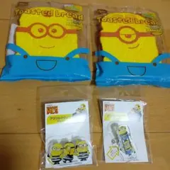 ミニオン　スクイーズ2種類（バナナの香り）　アクリルクリップバッジ2種類