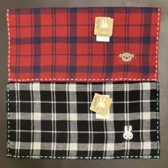 ミッフィー☆ 新品未使用タグ付き ガーゼタオルハンカチ２枚セット