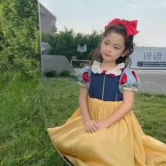 110サイズ白雪姫プリンセスドレス 子供 コスプレお姫様仮装 誕生日 ハロウィン