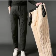 【極暖】裏ボア 防寒パンツ 3XL 黒 メンズ スウェット 暖パン 厚手 冬用