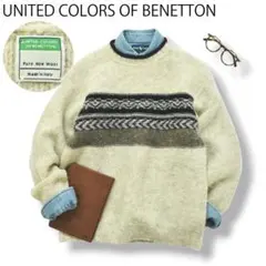 【美品】90s00s イタリー製 ベネトン Benetton ニット セーター