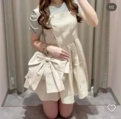 アンミール リボンミニタックワンピース