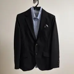 黒スーツ・水色シャツセット
