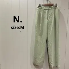 N. エヌ ナチュラルビューティーベーシック ウエストボタンストレート パンツ