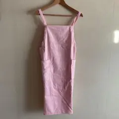 ◼️カラカラ商事◼️タオル地エプロン ◼️2ポケット◼️無地　ピンク