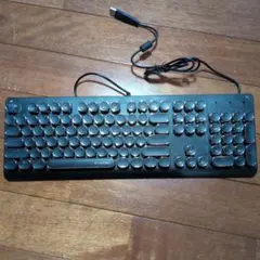 E-YOOSO イーヨーソ E元素 有線キーボード 黒 K-600