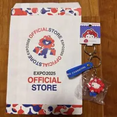 大阪関西万博 会場限定 ハローキティ立体 ストラップキーホルダー ミャクミャク