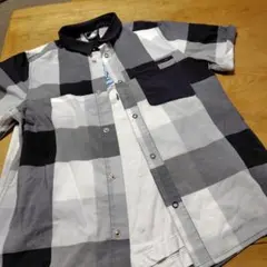 adidas 半袖シャツ グレー・ブラック・ホワイトチェック