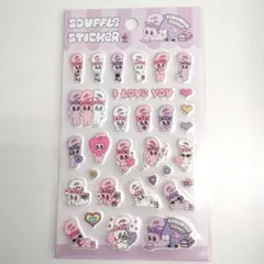 エスターバニー シール ぷっくり ふわふわ 立体シール 韓国限定 A