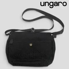 極美品★ungaro paris ショルダーバッグ ブラック 総柄 ロゴのサムネイル