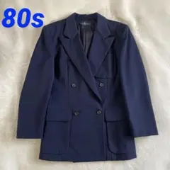 極美品 80s ラルフローレン 紺ブレ 水牛ボタン 上品な美シルエット