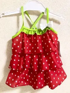 新品☆いちごのフリルの水着　95 女の子