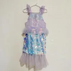 紫色スパンコールマーメイドドレス コスチューム