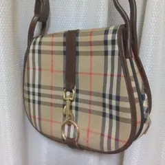 Burberry 肩掛けバッグ ノバチェック 柄 シャドーホース ビンテージ