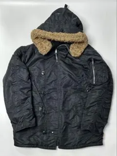 ALPHA INDUSTRIES N-3B ブラック　ミリタリー ファー付フード