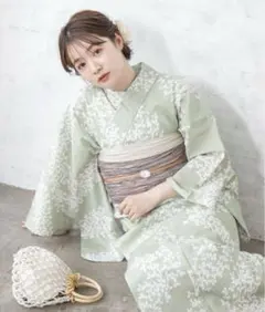 ゆかた館グレース　浴衣・兵児帯・下駄3点セット