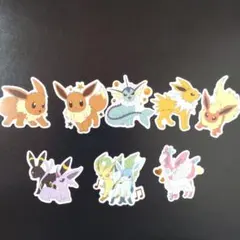 ポケモン　イーブイフレンズ　フレークシール8枚　おすそわけ