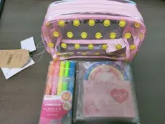 スマイル アベンチュラ ペンケース+ゼブラ蛍光ペン+メモ帳4冊　3点セット