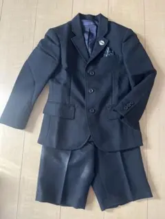 ヒロミチナカノ　ナカノヒロミチ　黒 ストライプフォーマルスーツ 120 キッズ