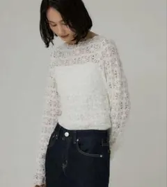 バビロン　ストレッチレースプルオーバー　ホワイトのサムネイル