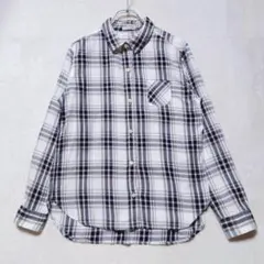 オペークドットクリップ チェック シャツ 長袖 胸ポケット (L)のサムネイル