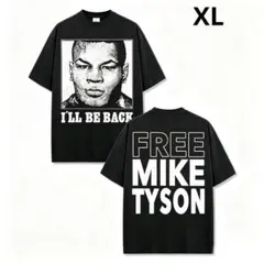 平本蓮着用 マイク・タイソンMike Tyson両面プリント Tシャツ ブラックのサムネイル
