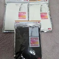 ユニクロ HEATTECH UネックTシャツ Mサイズ 3点、プロフ必須！