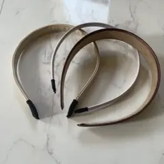 ヘアバンド 3点セット ベージュ ブラウン ホワイト