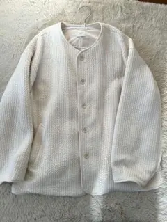 URBAN RESEARCH DOORS キルトノーカラージャケットアイボリー