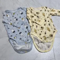 ユニクロ　肌着　プーさん　ミッフィ　長袖　ロンパース　70