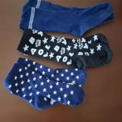 BABY DOOL ベビー靴下セット（ネイビー・黒・青）未使用にちかい