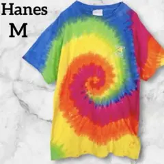 1点物✨Hanes タイダイ Tシャツ 半袖 バックプリント レディース