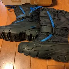 SOREL キッズブーツ ブラック/ブルー サイズ17cm