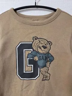 ​【GAP KIDS】ブラナンベア 裏起毛 スウェット トレーナー ベージュ S