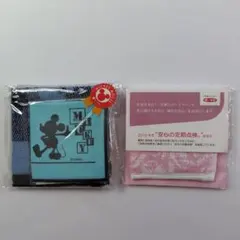 ディズニーミッキータオルハンカチ　マイクロファイバー　薔薇タオルハンカチ　セット