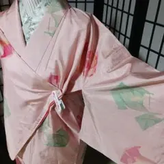 13-3袷　紬　桃色　折り紙